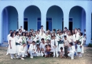 Padrinho Sebastião e grupo em frente a Igreja Cinco Mil - 1983